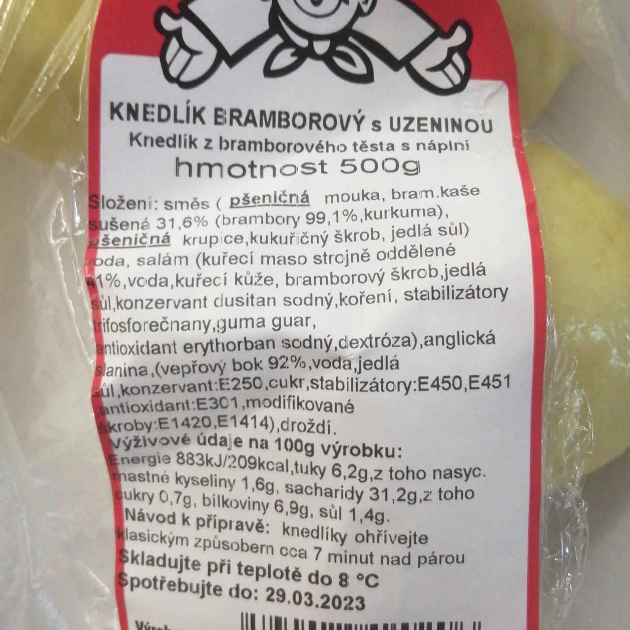 Fotografie - Knedlík bramborový s uzeninou Pastelákovi