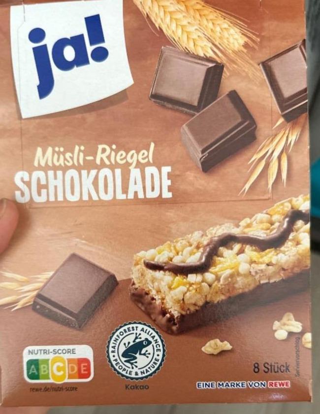 Fotografie - Müsli-Riegel Schokolade Ja!