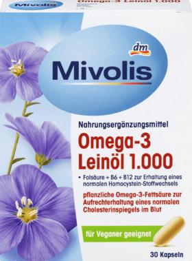 Fotografie - Omega-3 Leinöl 1.000 Mivolis