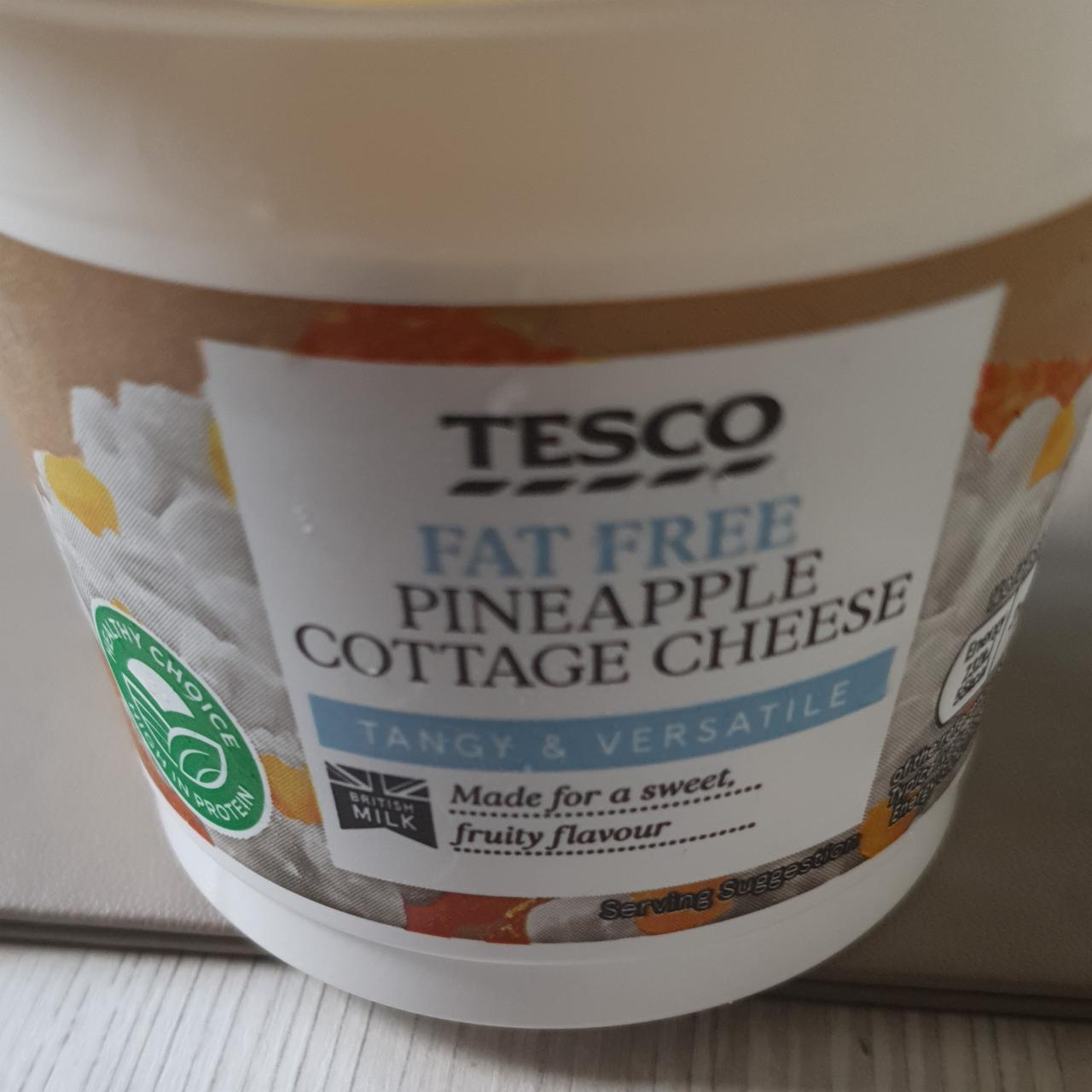Fotografie - Fat free Pineapple Cottage cheese Tesco