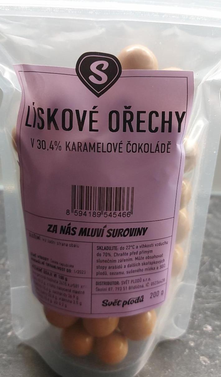 Fotografie - Lískové ořechy v 30,4% karamelové čokoládě Svět plodů