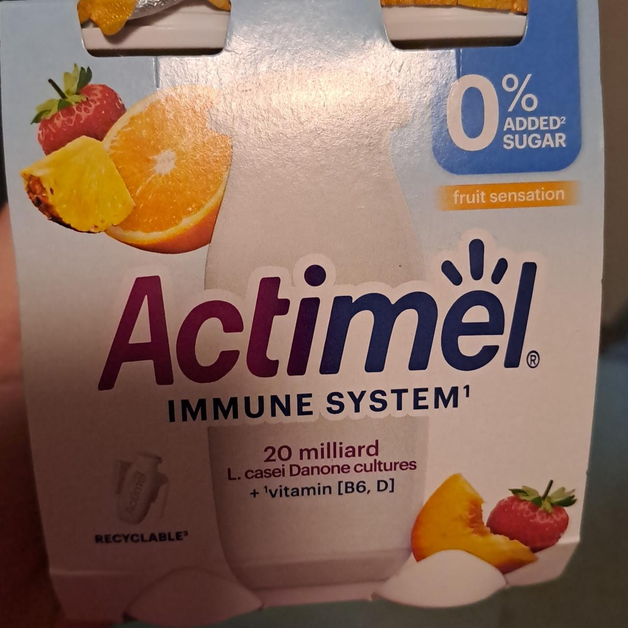 Fotografie - Immune system 0% added sugar fruit sensation Actimel