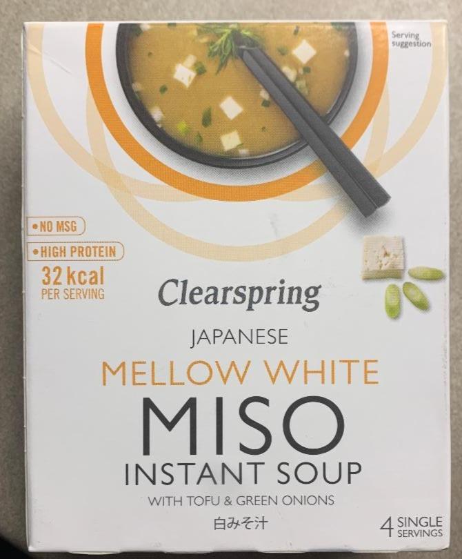 Fotografie - Japanese Mellow White Miso Instant Soup with Tofu & Green Onion Clearspring