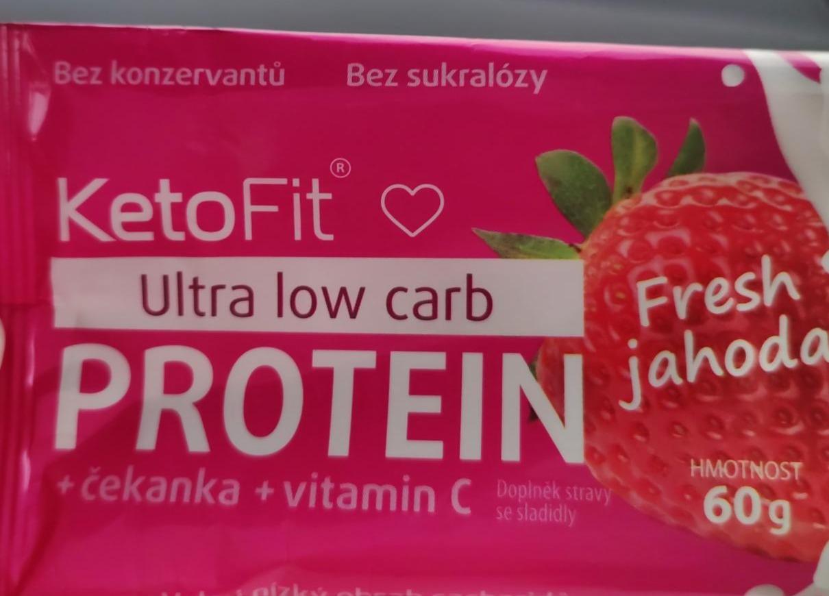 Fotografie - Ultra low carb protein fresh jahoda KetoFit
