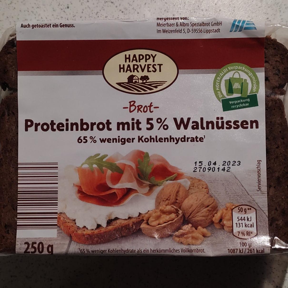 Fotografie - Proteinbrot mit 5% Walnüssen Happy Harvest