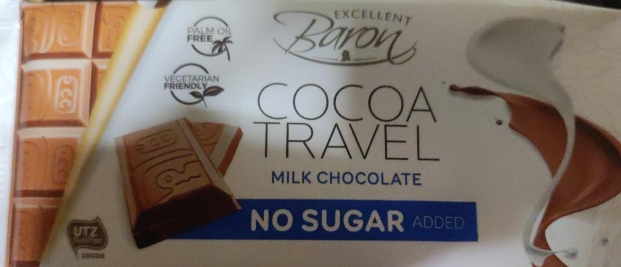 Fotografie - Cocoa travel milk chocolate no sugar Excellent Baron