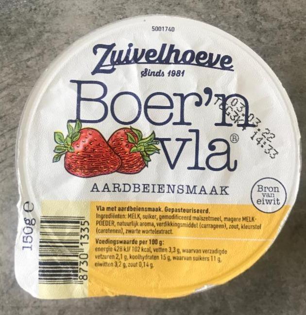 Fotografie - Boer'n vla aardbeiensmaak Zuivelhoeve