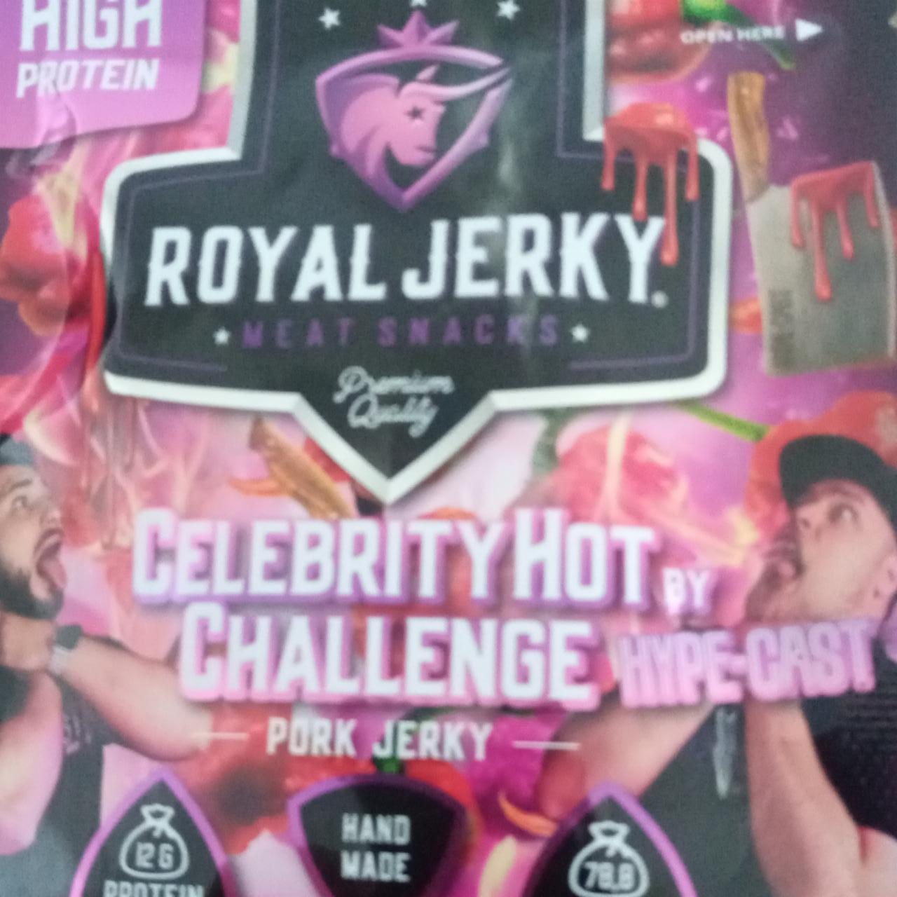 Fotografie - Celebrity Hot Challenge Hype-Cast Pork jerky Royal Jerky