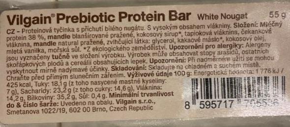 Fotografie - Prebiotic Protein Bar White nougat Vilgain
