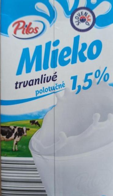 Fotografie - mléko polotučné trvanlivé 1,5% Pilos