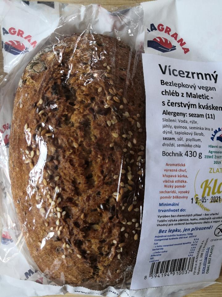 Fotografie - Vícezrnný bezlepkový vegan chléb z Maletic