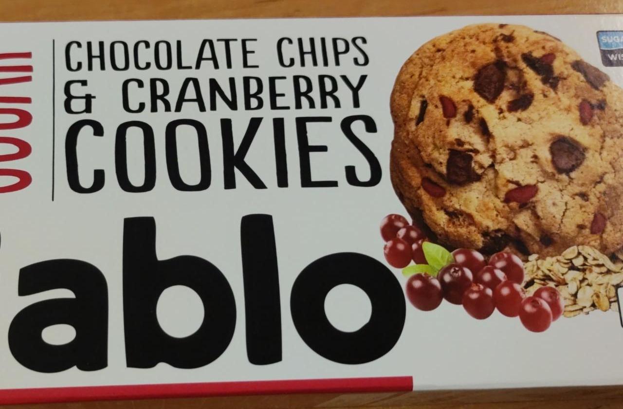 Fotografie - Chocolate Chip & Cranberry Cookies Diablo