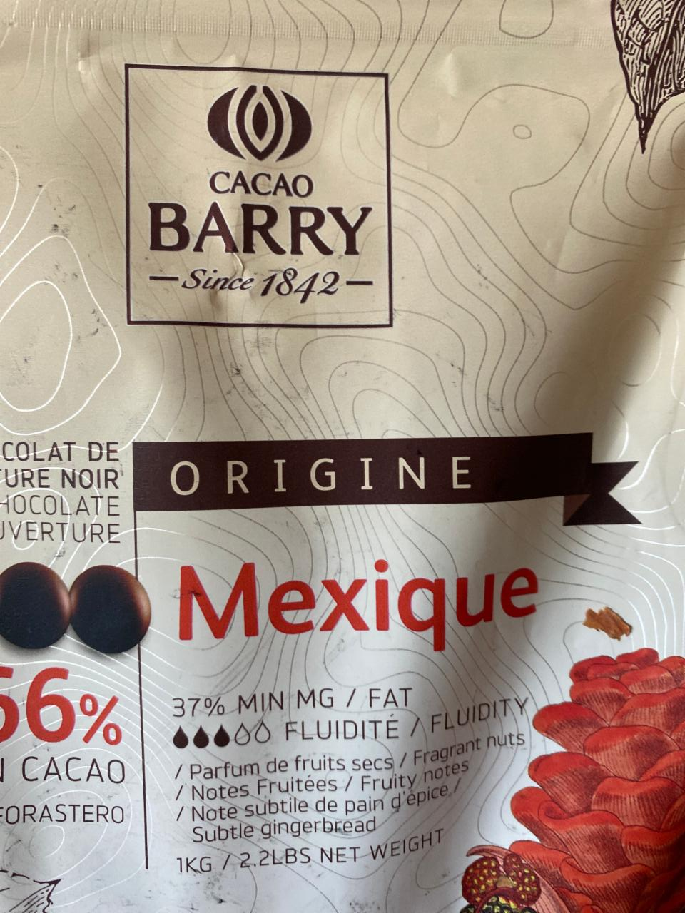 Fotografie - Hořká čokoláda Mexico Callebaut 66% Cacao Barry
