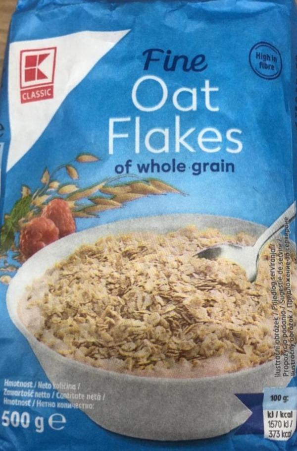 Fotografie - Fine oat flakes of whole grain (ovesné vločky jemné) K-Classic