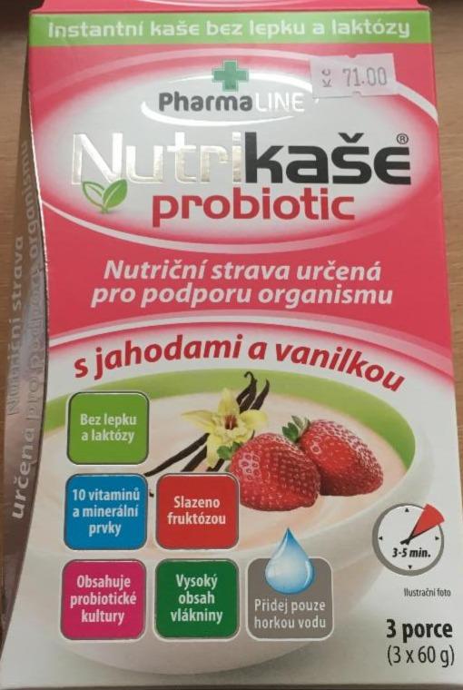 Fotografie - Nutrikaše probiotic s jahodami a vanilkou PharmaLINE