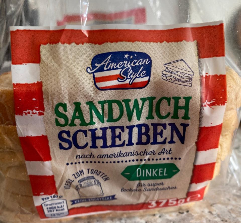 Fotografie - Sandwich Scheiben Dinkel American Style
