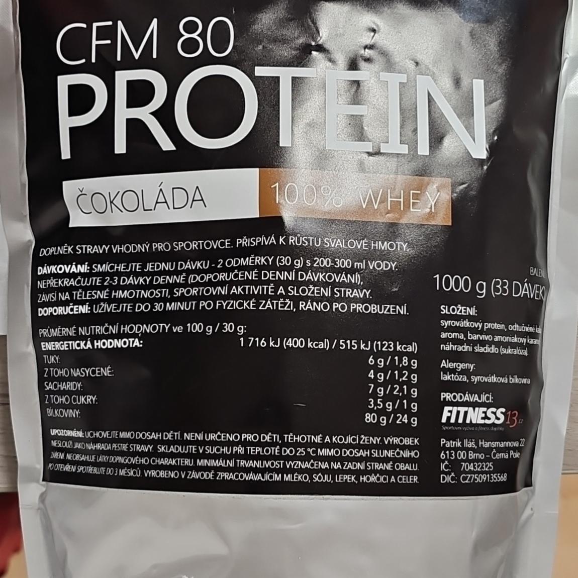 Fotografie - CFM 80 protein čokoláda 100% Whey Fitness13