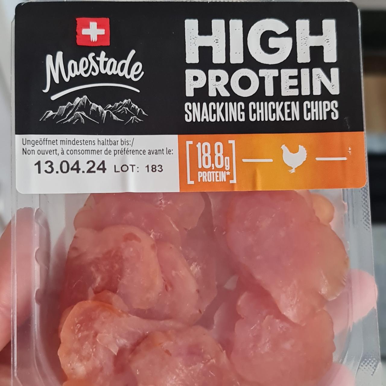 Fotografie - High protein snacking chicken chips Maestade