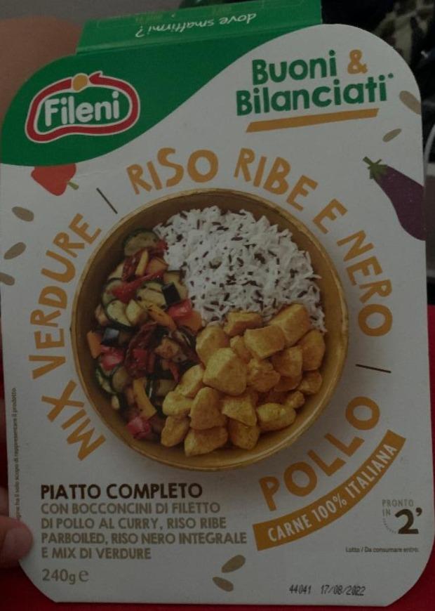 Fotografie - Buoni & Bilanciati* Mix Verdure, Riso Ribe e Nero, Pollo Fileni