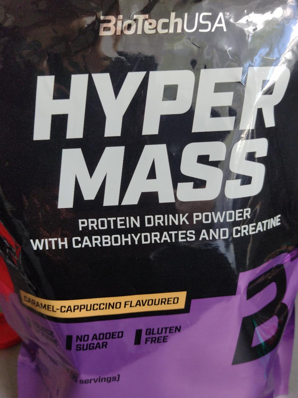 Fotografie - Hyper MASS Protein Drink Powder Caramel-Cappuccino BioTechUSA