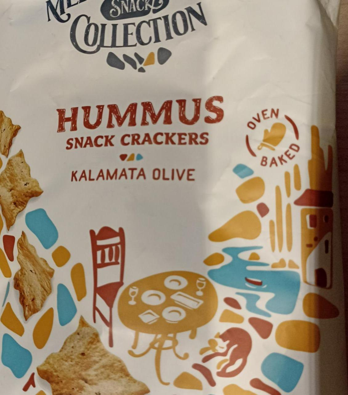 Fotografie - Hummus snack crackers Kalamata olive Mediterranean Collection