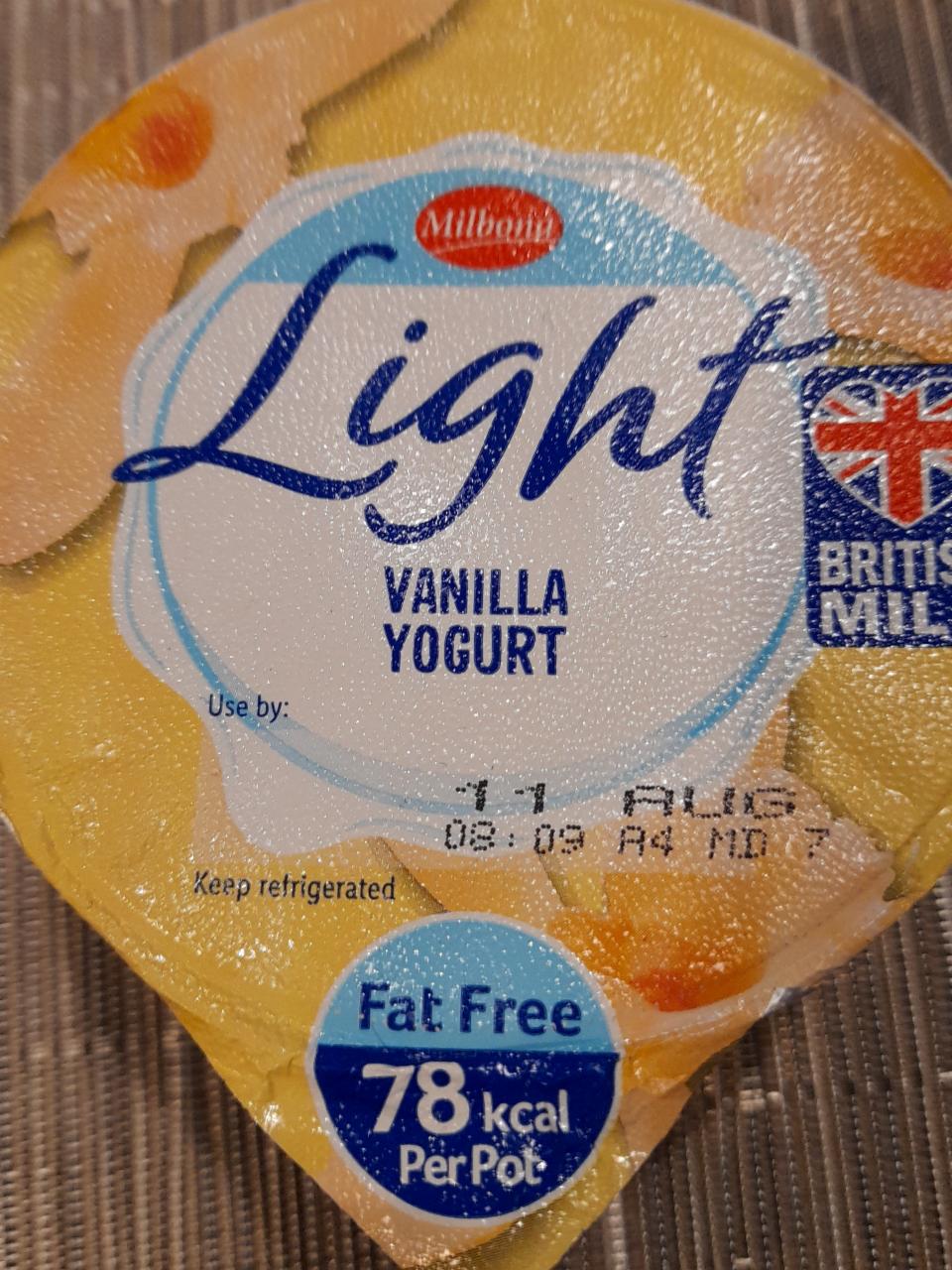Fotografie - Fat free vanilla flavour yoghurt with sweetener