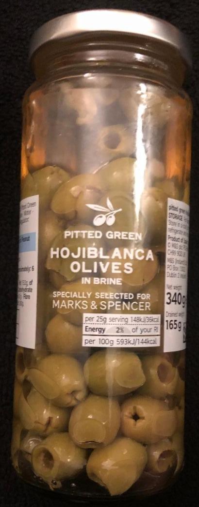 Fotografie - Pitted Green Hojiblanca Olives in Brine M&S