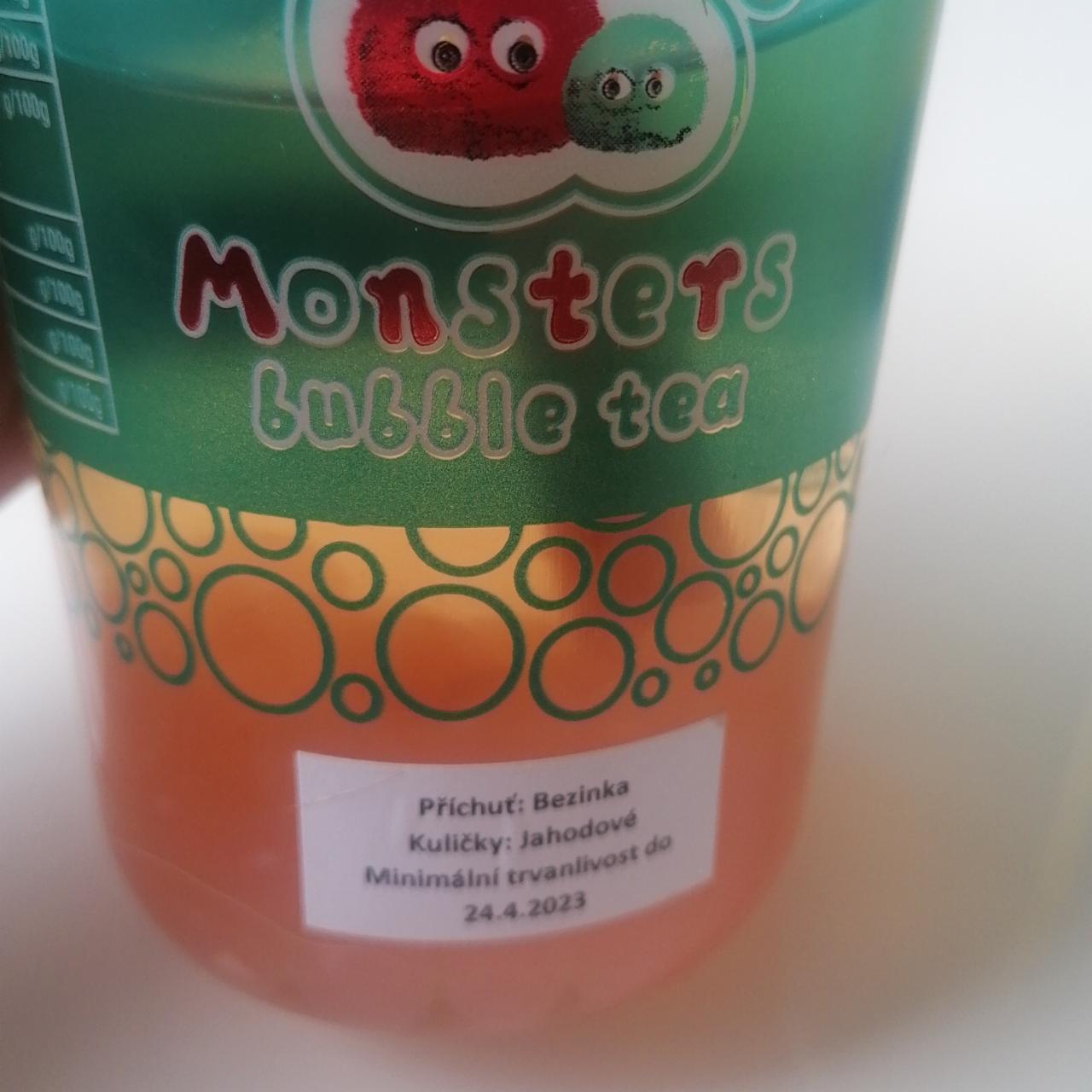 Fotografie - Bubble tea Bezinka, jahodové kuličky Monsters