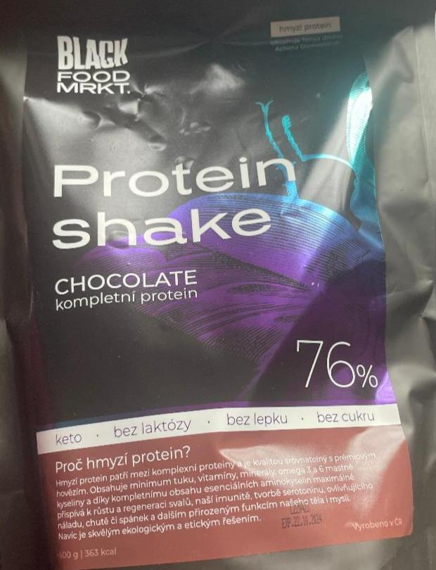 Fotografie - Protein Shake Chocolate kompletní protein Black food mrkt