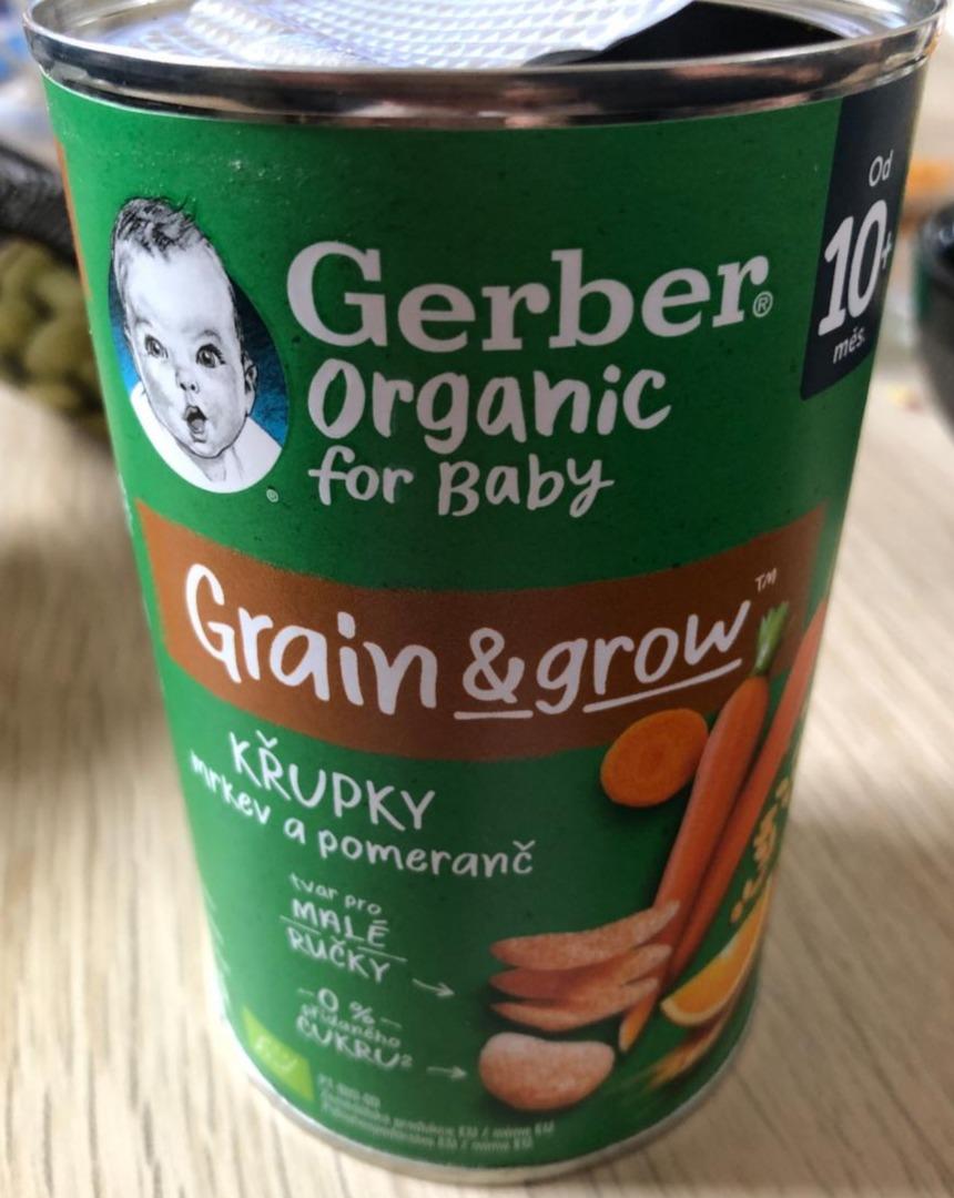 Fotografie - Grain&grow Křupky mrkev a pomeranč Gerber Organic