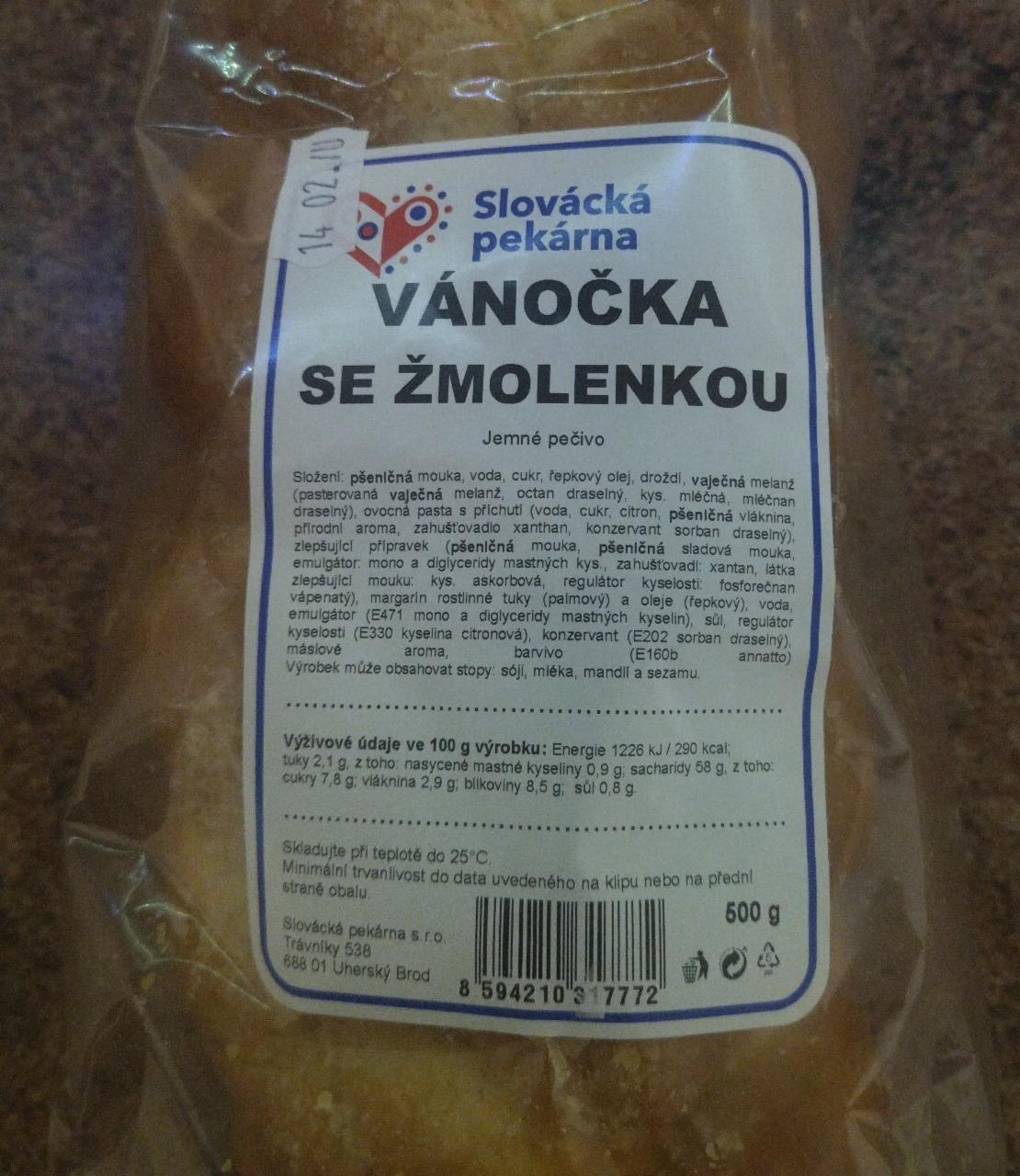 Fotografie - Vánočka se žmolenkou Slovácká pekárna