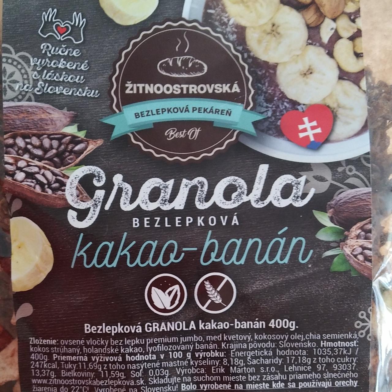 Fotografie - Granola bezlepková kakao-banán
