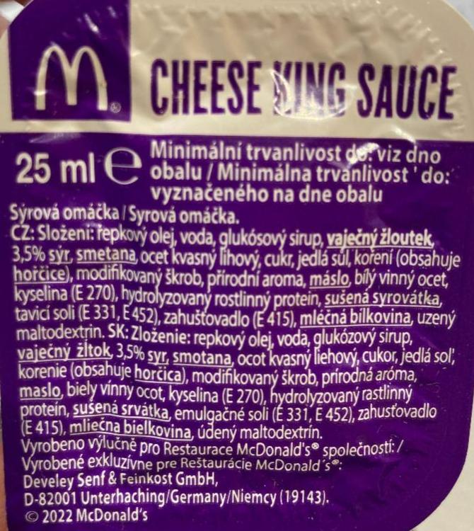 Fotografie - Cheese King sauce McDonald's