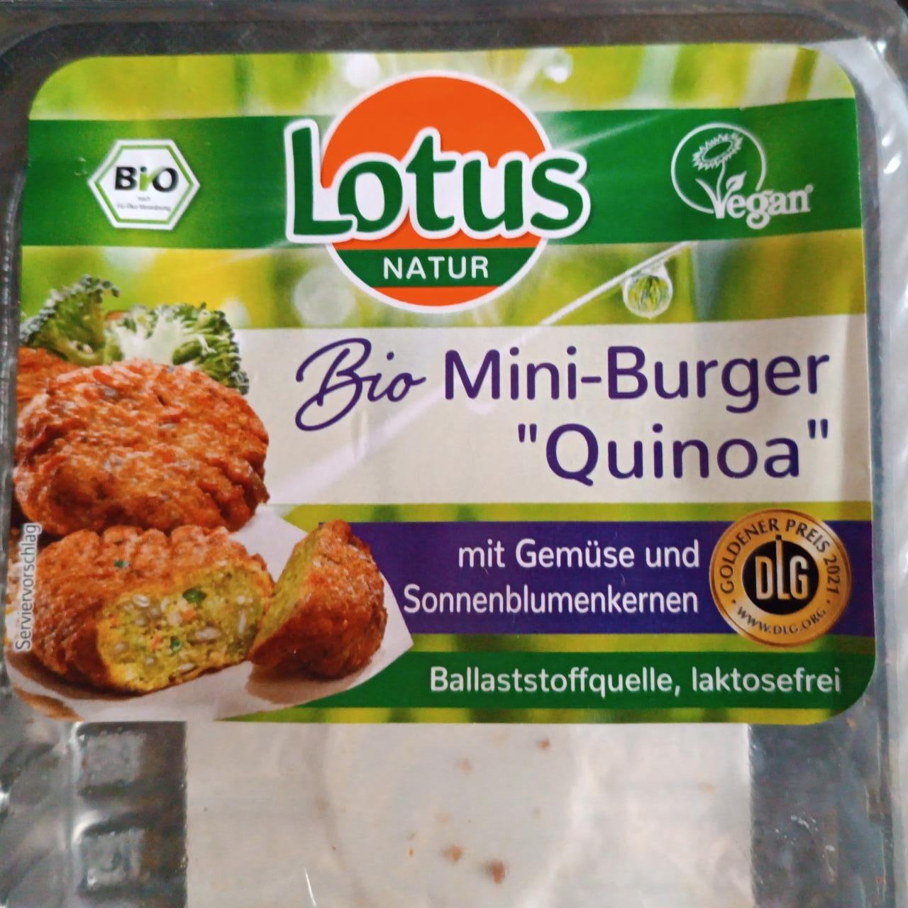 Fotografie - Bio-Mini-Burger “Quinoa” Vegan Lotus Natur