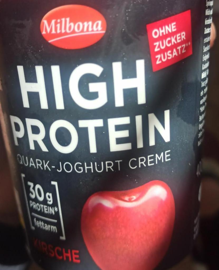 Fotografie - High protein quark joghurt creme Kirsche Mibona