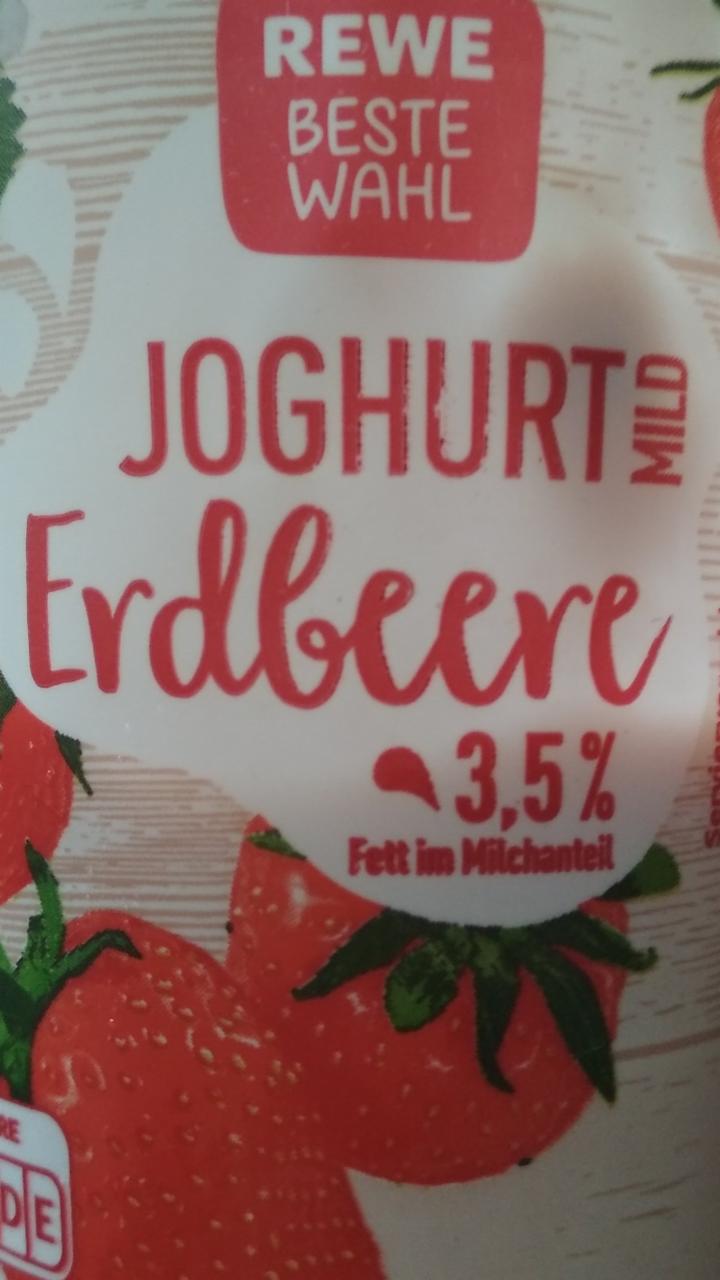 Fotografie - Joghurt mild Erdbeere 3,5% Fett REWE Beste Wahl