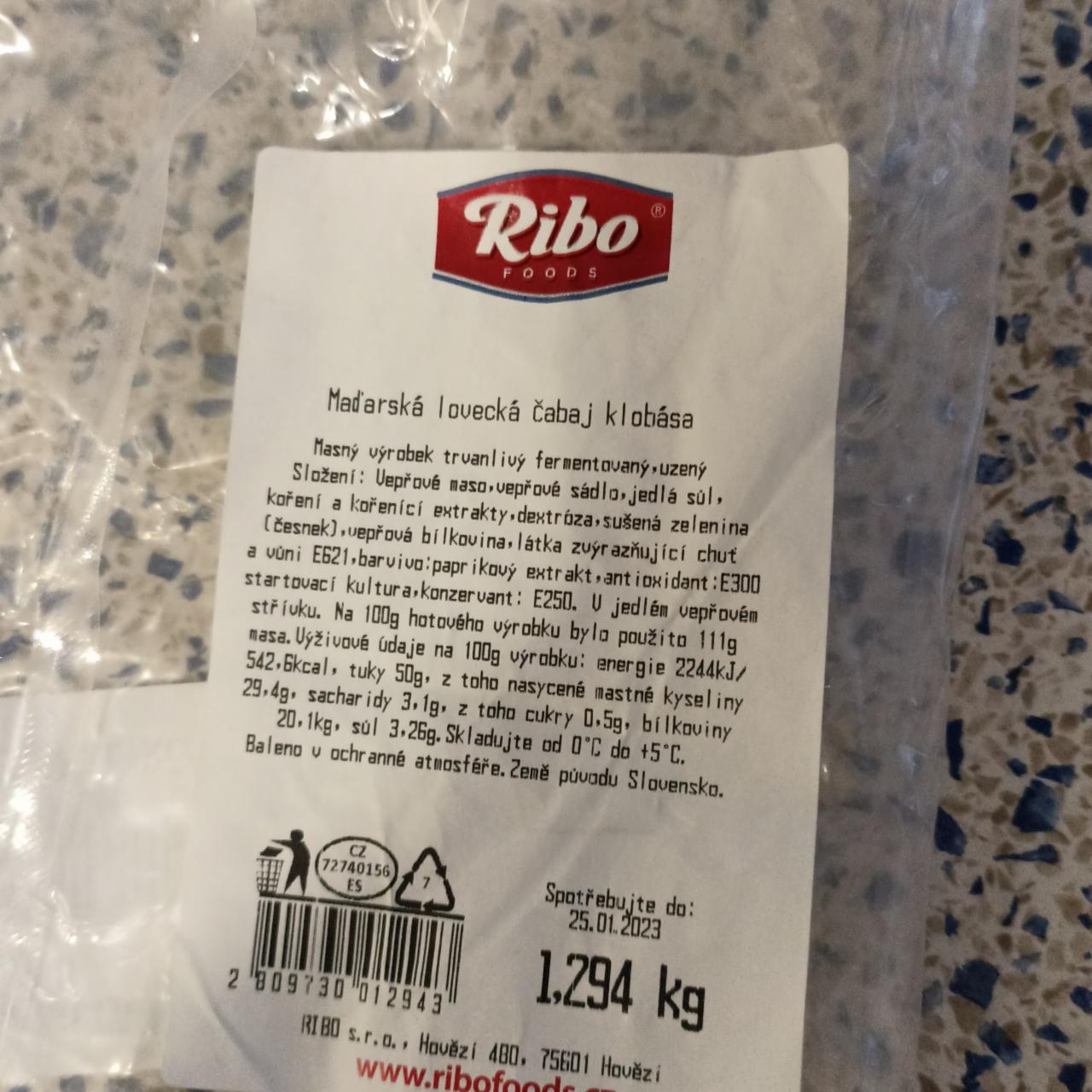 Fotografie - Maďarská lovecká čabaj klobása Ribo foods