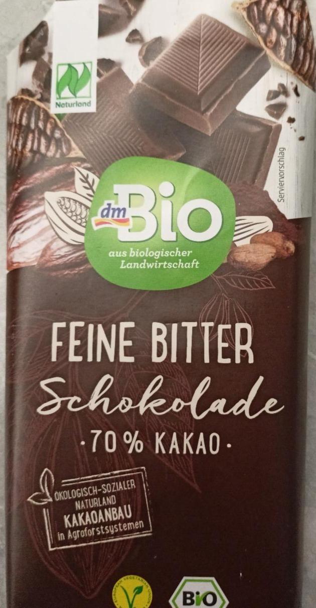 Fotografie - Feine Bitter Schokolade 70% Kakao dmBio