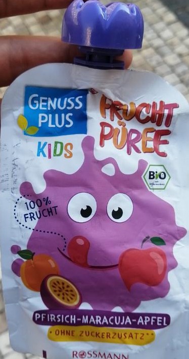Fotografie - Kids Bio Fruchtpüree Pfirsich-Maracuja-Apfel Genuss plus