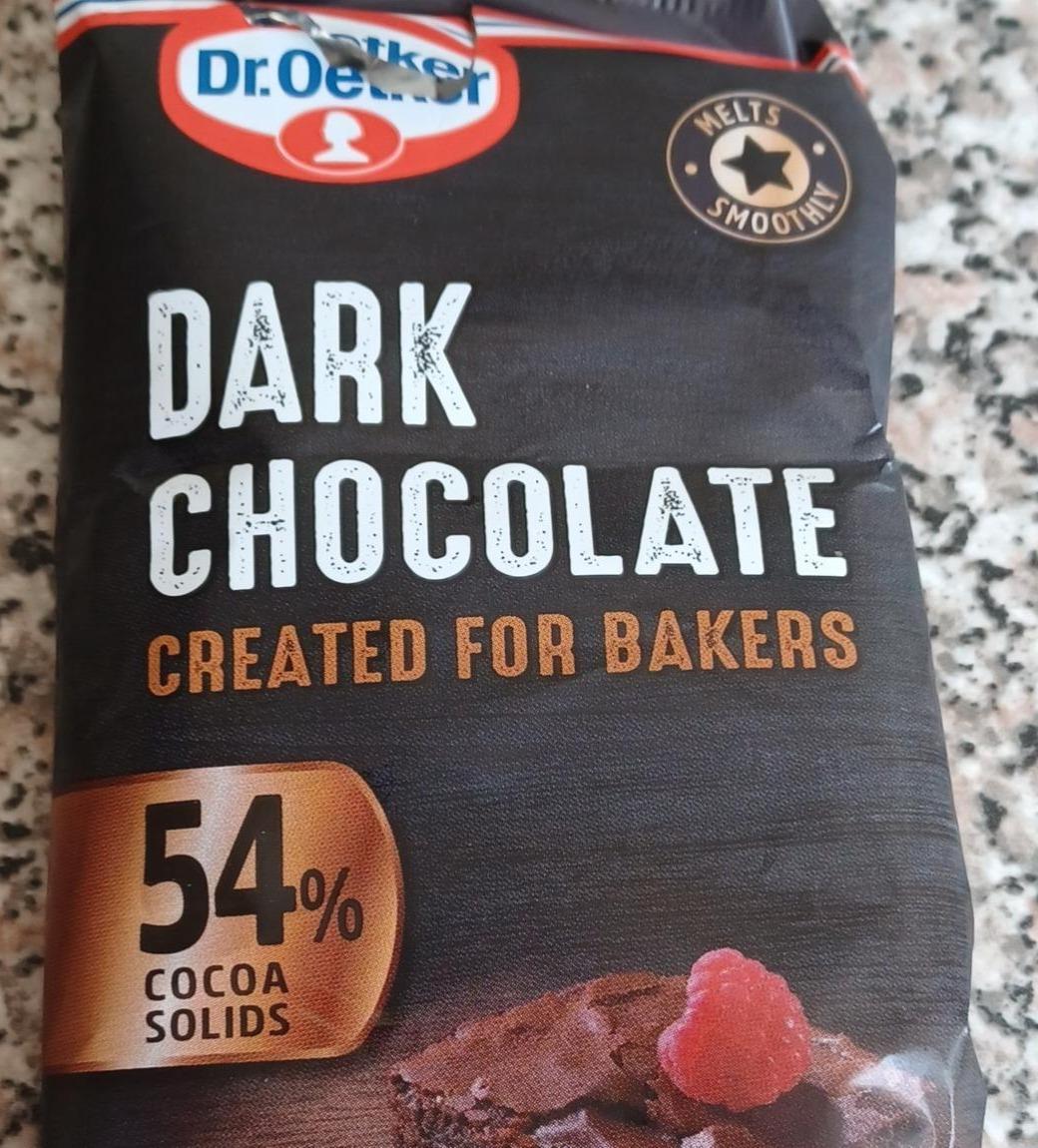 Fotografie - Dark Chocolate 54% cocoa solids Dr. Oetker