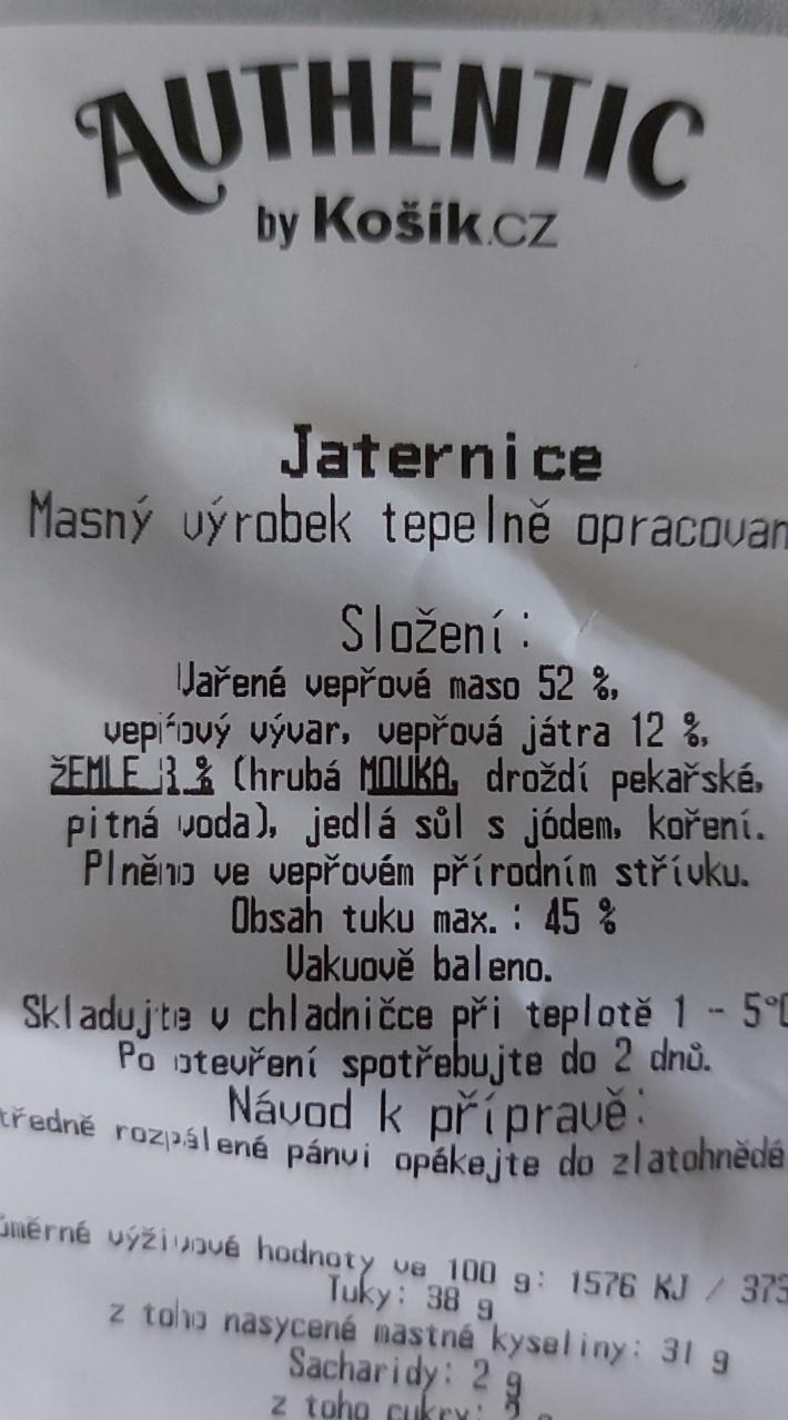 Fotografie - Jaternice Authentic by Košík.cz
