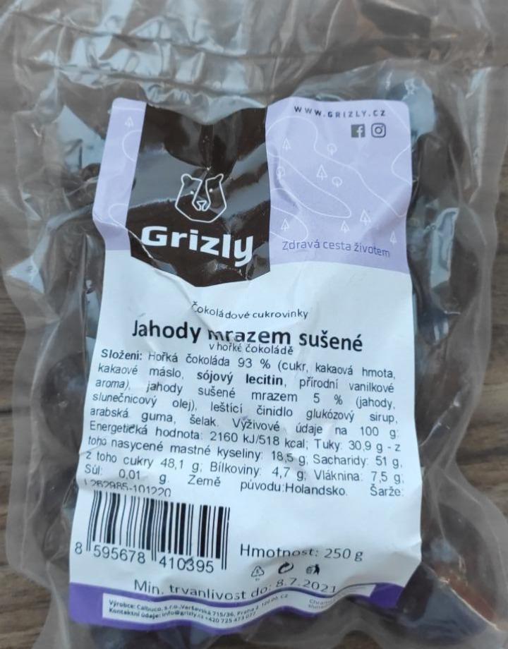 Fotografie - Jahody mrazem sušené v hořké čokoládě Grizly