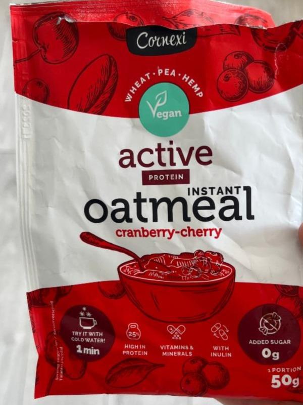 Fotografie - Instant Oatmeal active protein cranberry-cherry Cornexi