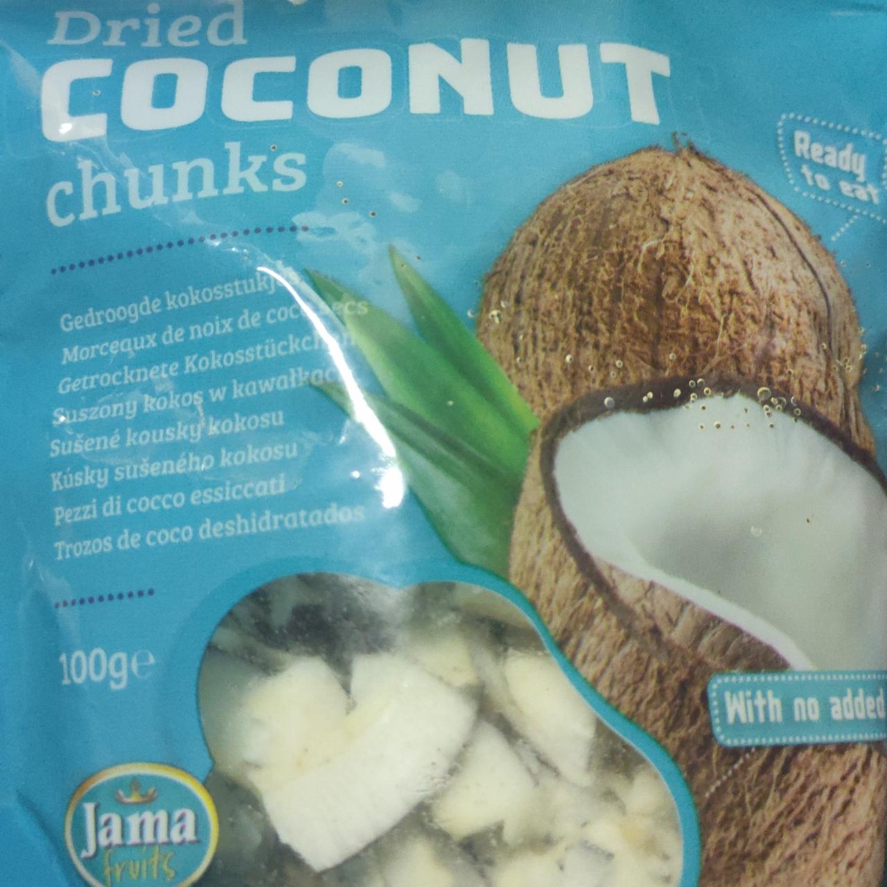 Fotografie - Dried coconut chunks Jama fruits
