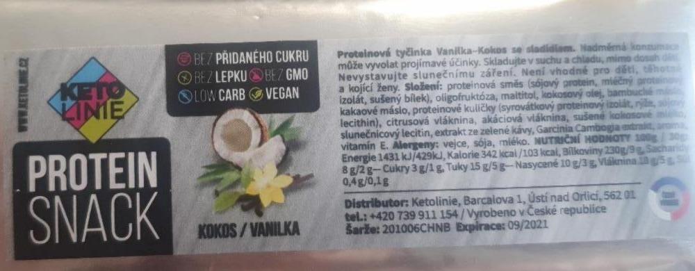 Fotografie - protein kokos vanilka ketolinie