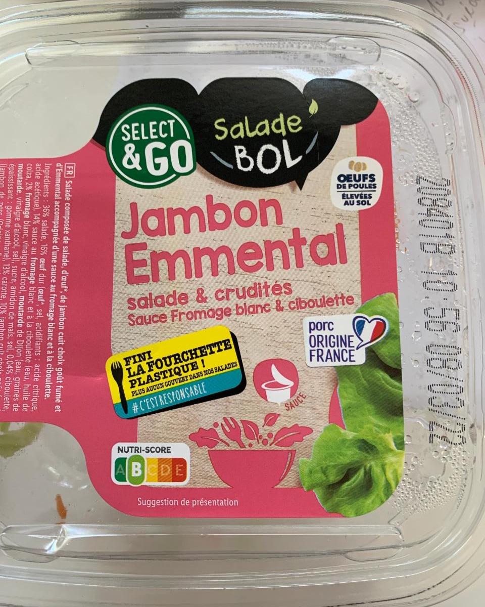 Fotografie - Jambon Emmental salade & crudités Select&Go