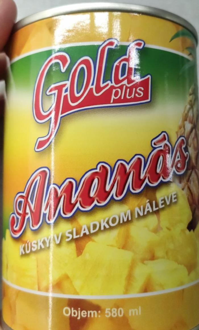 Fotografie - Ananas kousky ve sladkém nálevu Gold plus