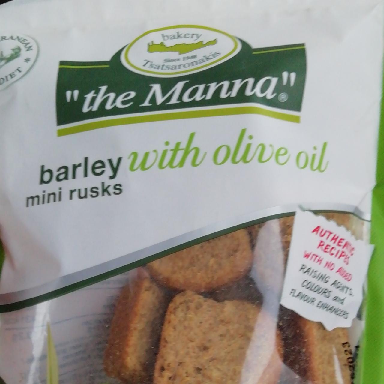 Fotografie - Barley mini rusks with olive oil 'the Manna'