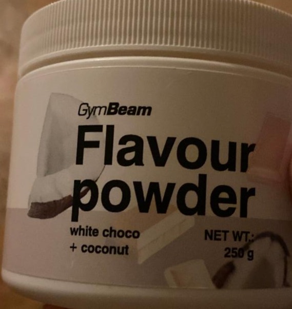 Fotografie - Flavour powder white choco + coconut (bílá čokoláda + kokos) GymBeam