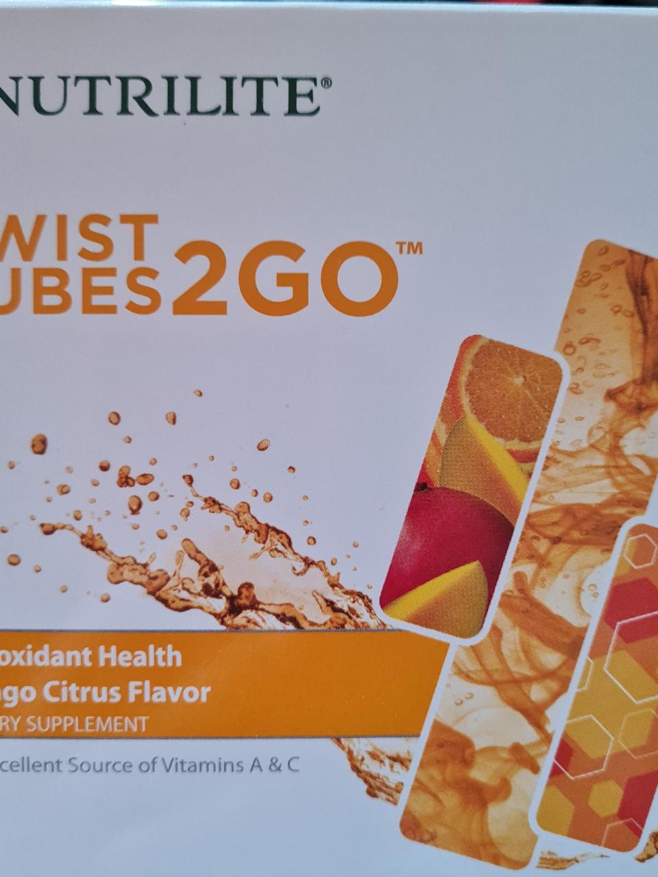Fotografie - Twist Tubes 2GO Antioxidant Health Mango Citrus Flavor Nutrilite